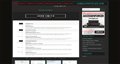 Desktop Screenshot of camelotarticles.com